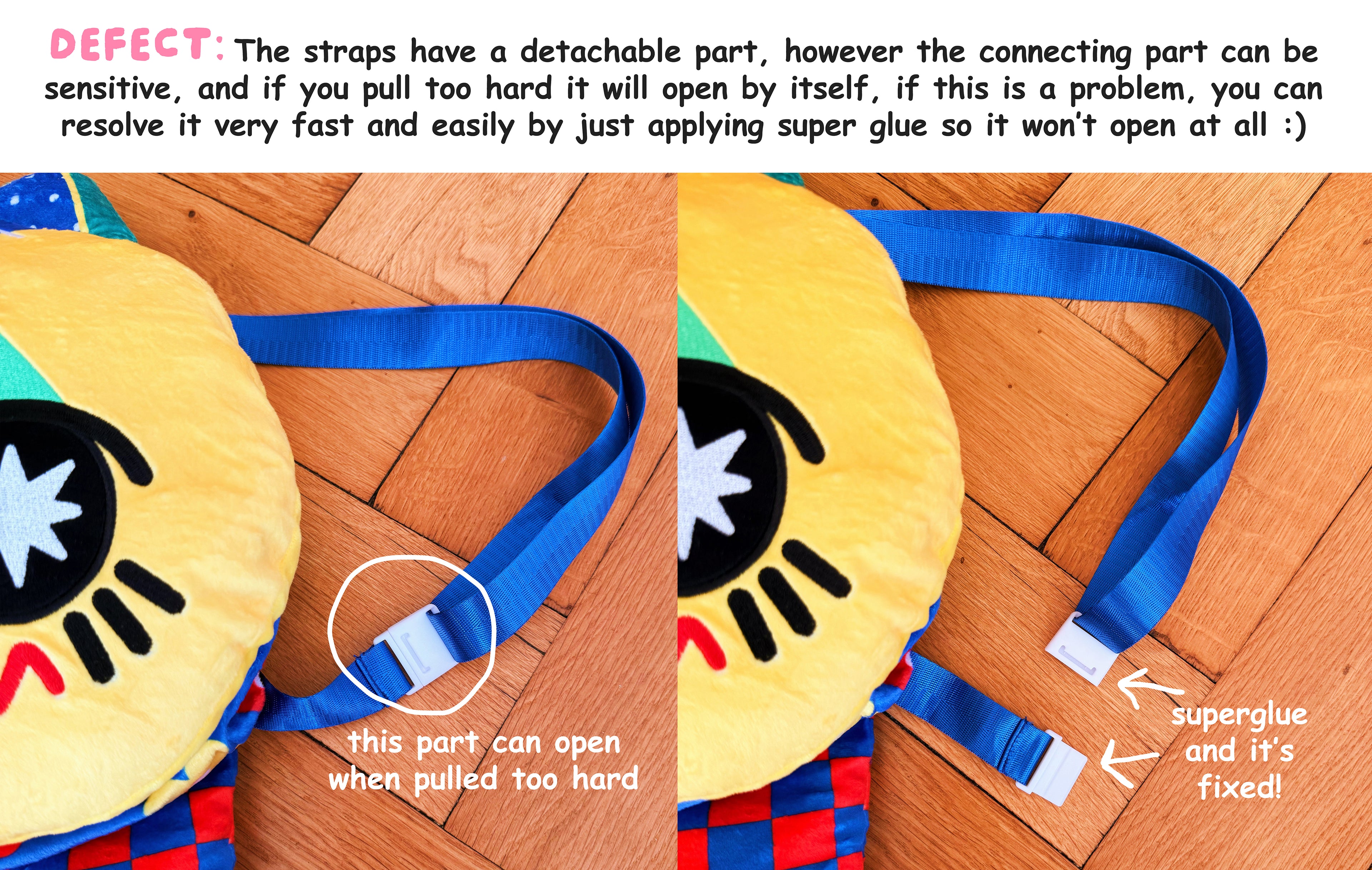 Clown Cat Plush Backpack! - GRADE B