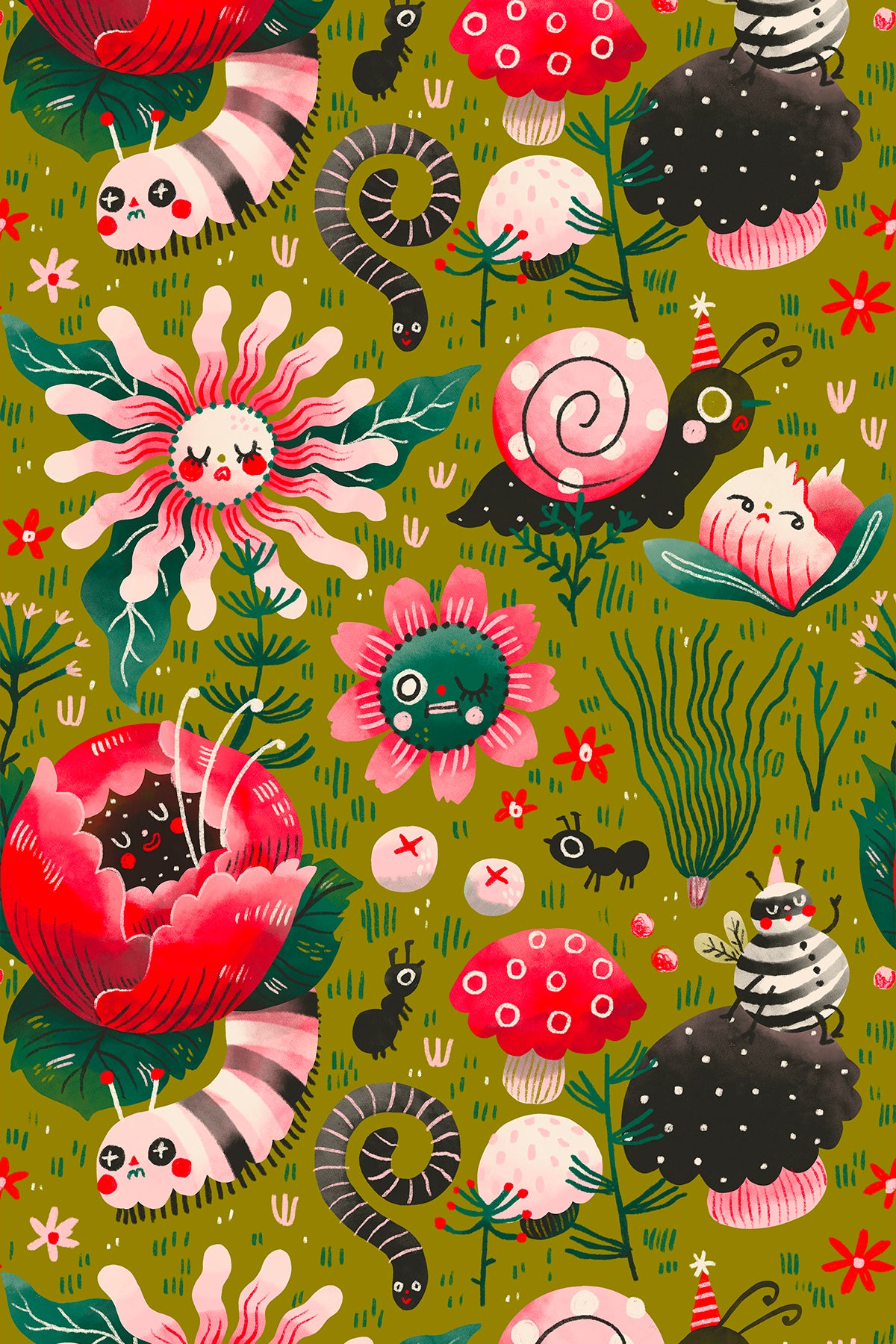 In The Garden - Postcard