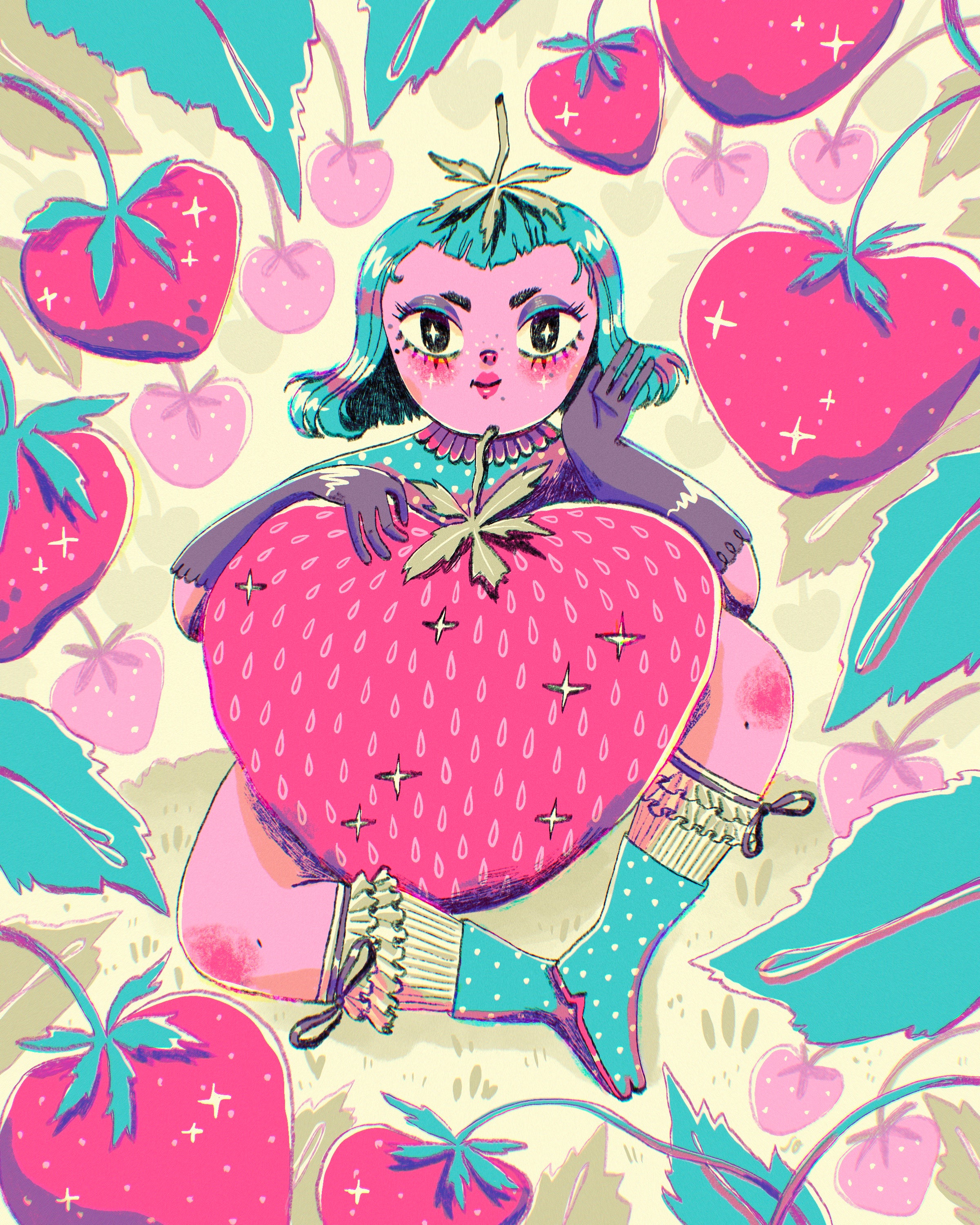 Strawberry Gal - Print