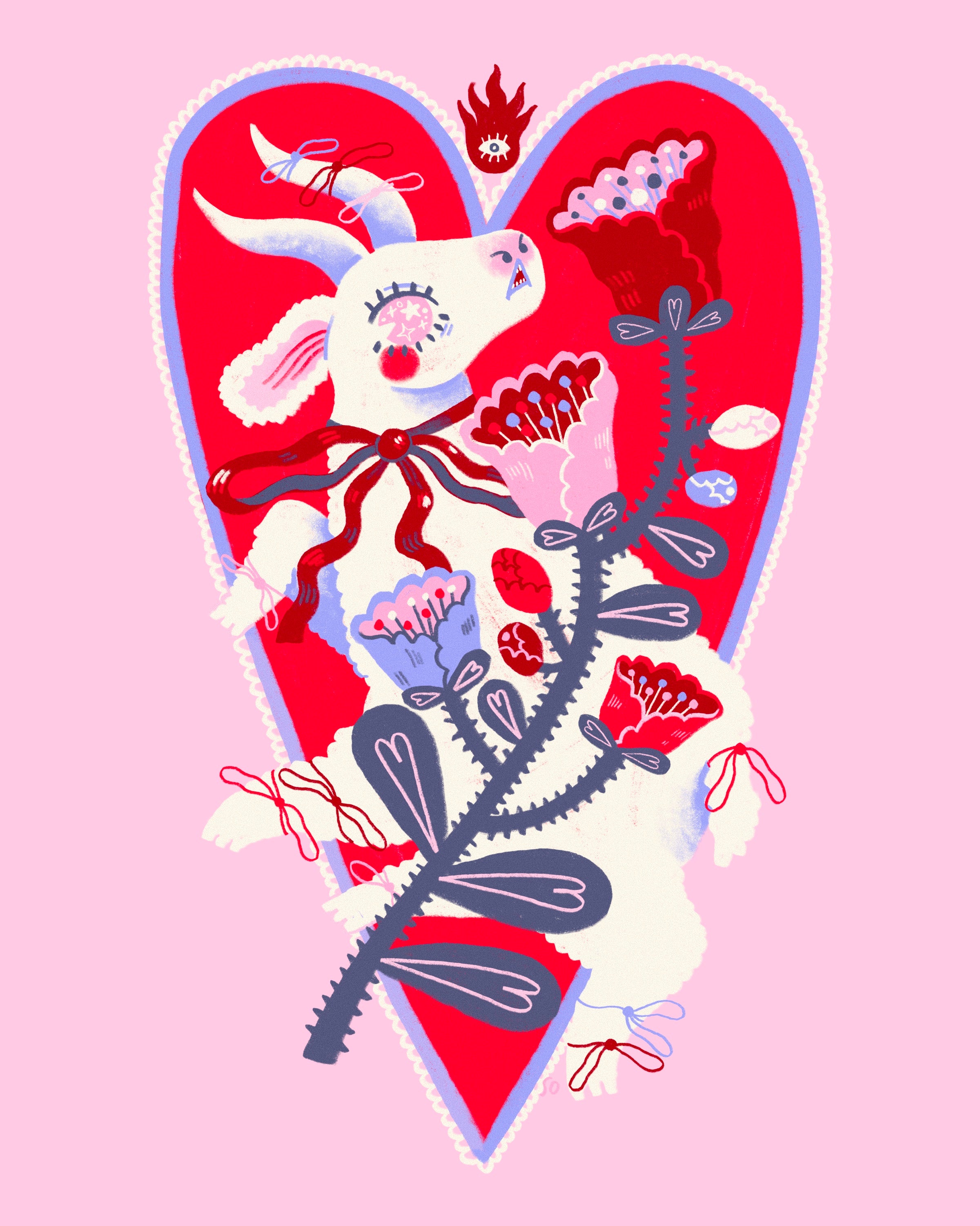 Goat In Love - Print