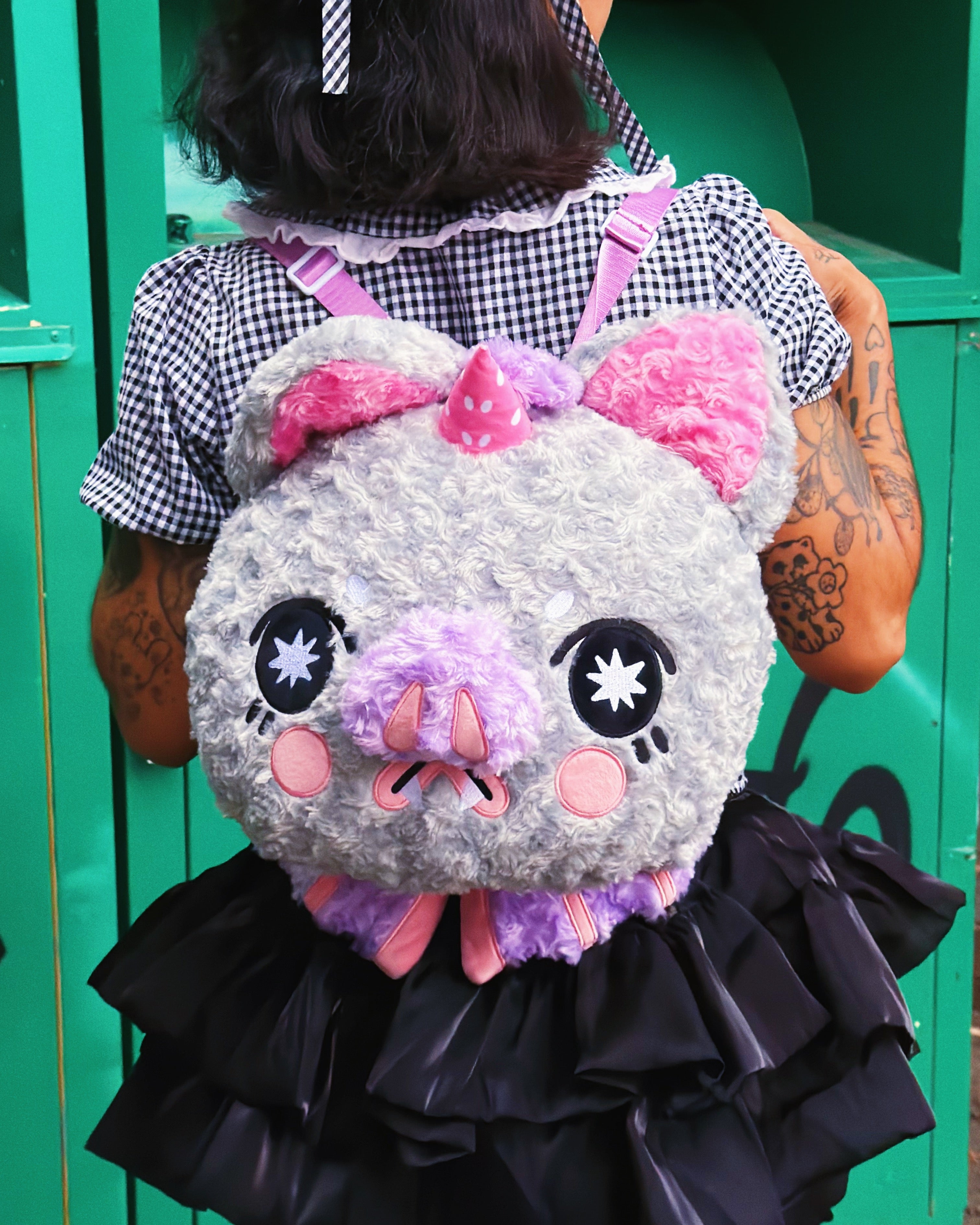 Grumpy Bat Plush Backpack! - GRADE B