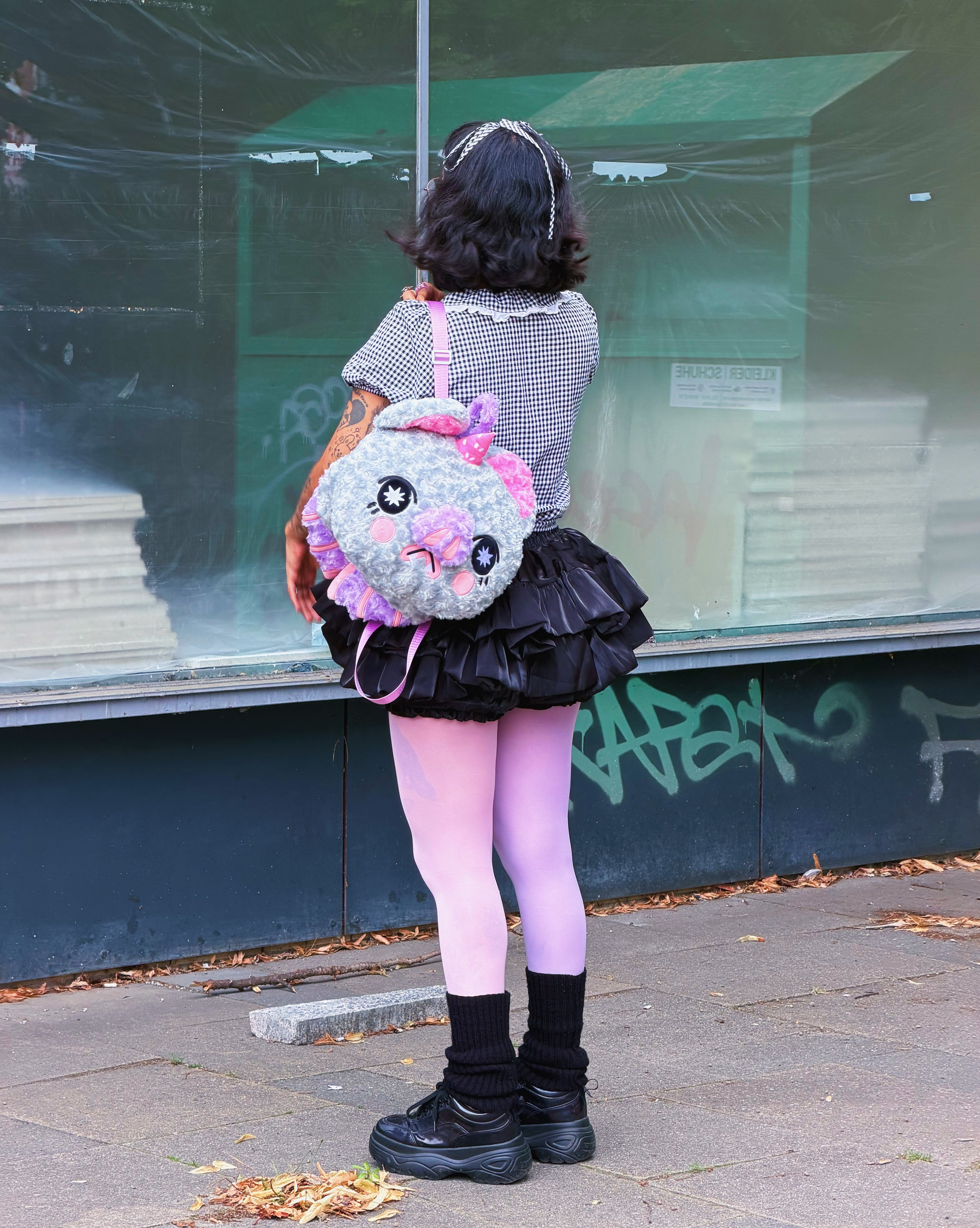 Grumpy Bat Plush Backpack! - GRADE B
