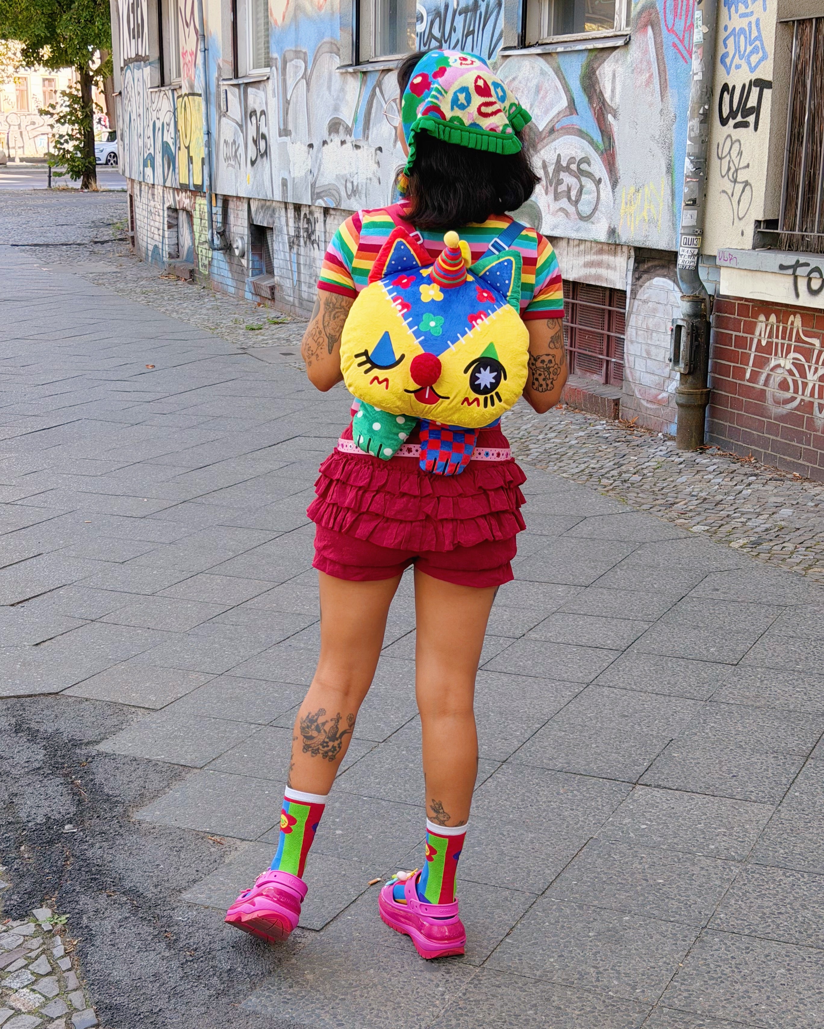 Clown Cat Plush Backpack! - GRADE B