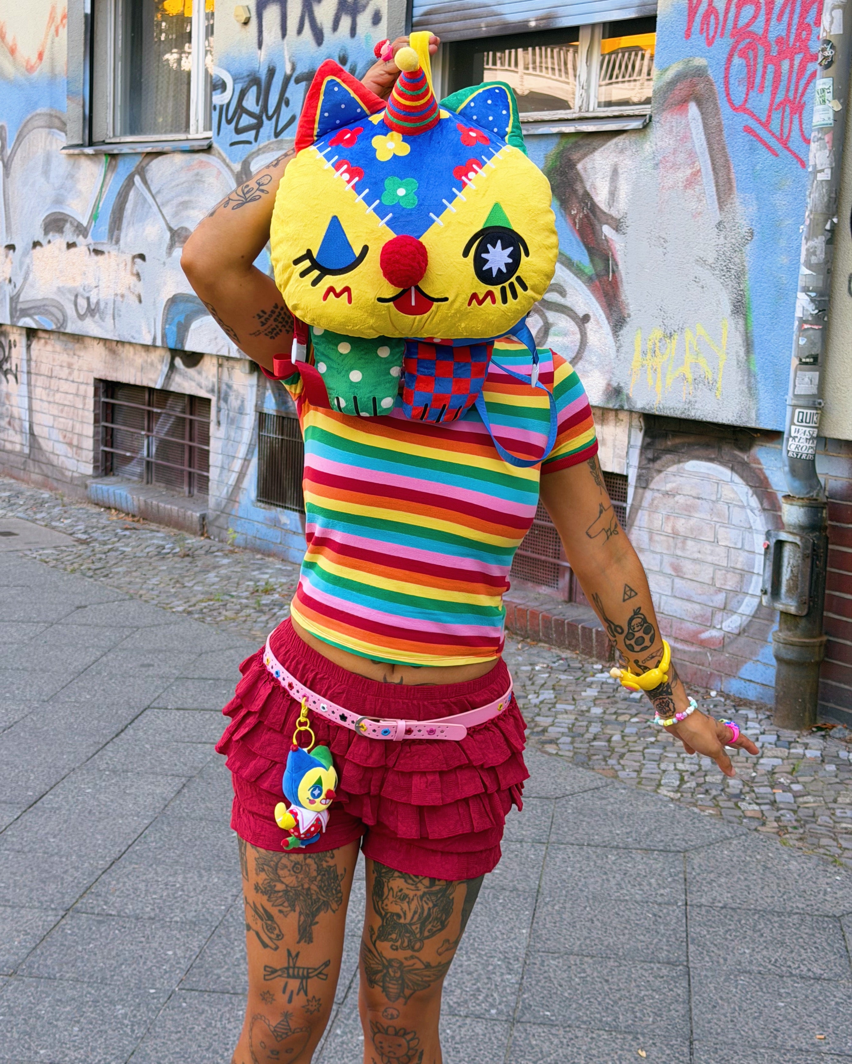 Clown Cat Plush Backpack! - GRADE B
