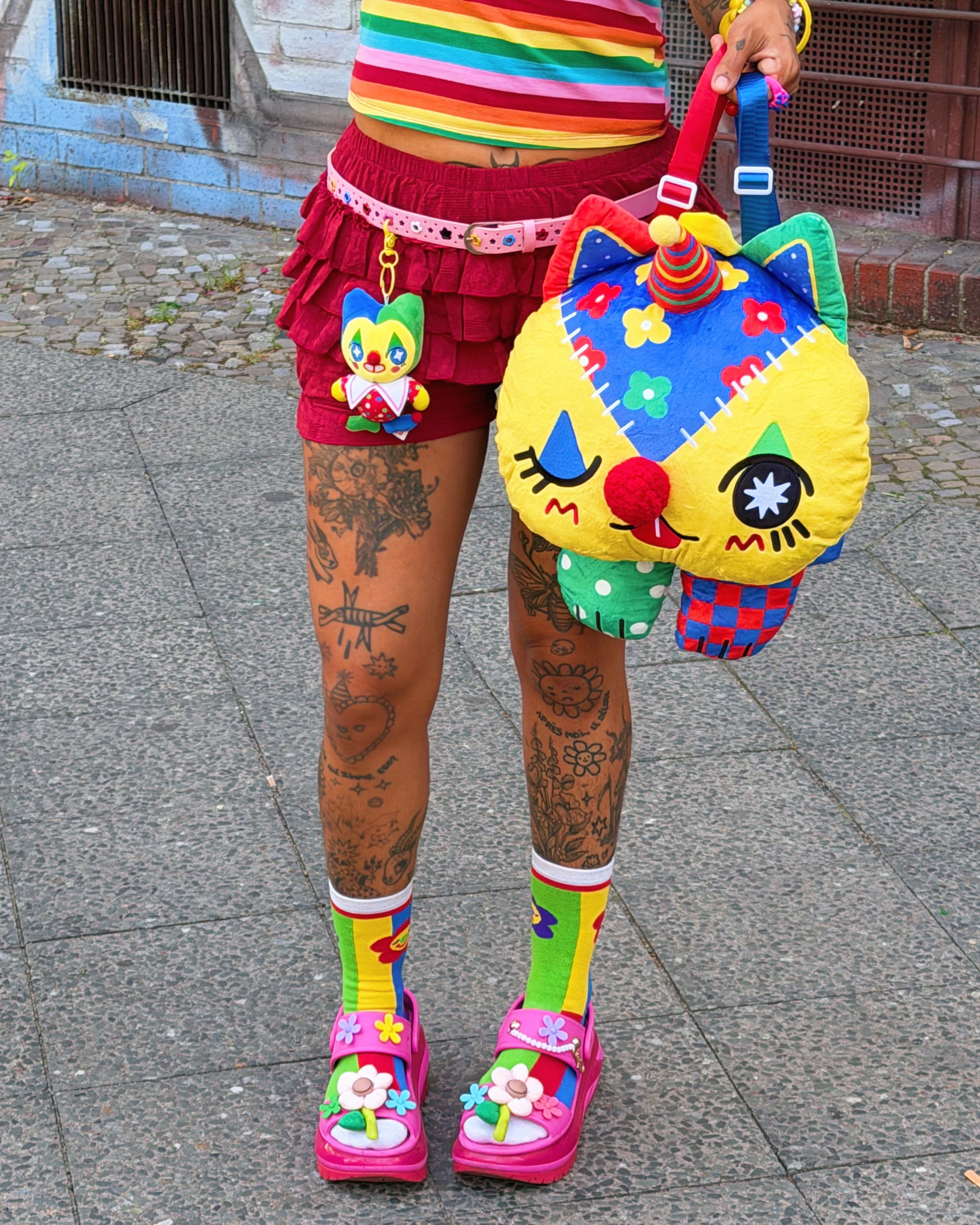 Clown Cat Plush Backpack! - GRADE B