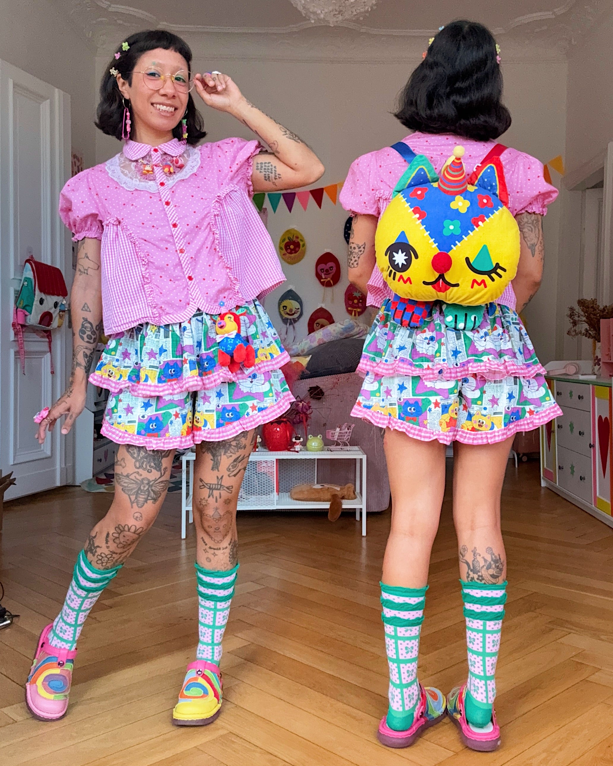 Clown Cat Plush Backpack! - GRADE B