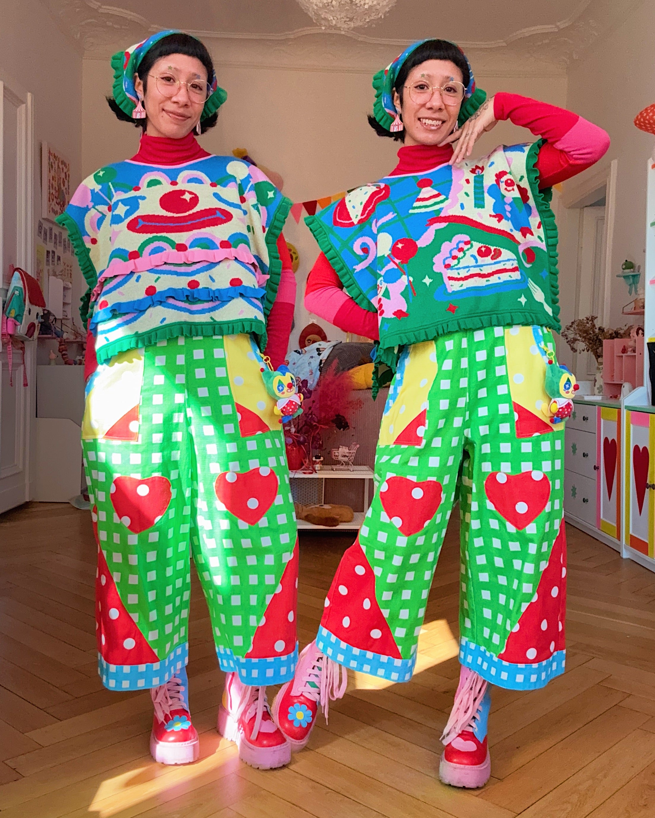 Funfetti Clowncake (4 in 1) Reversible Vest!