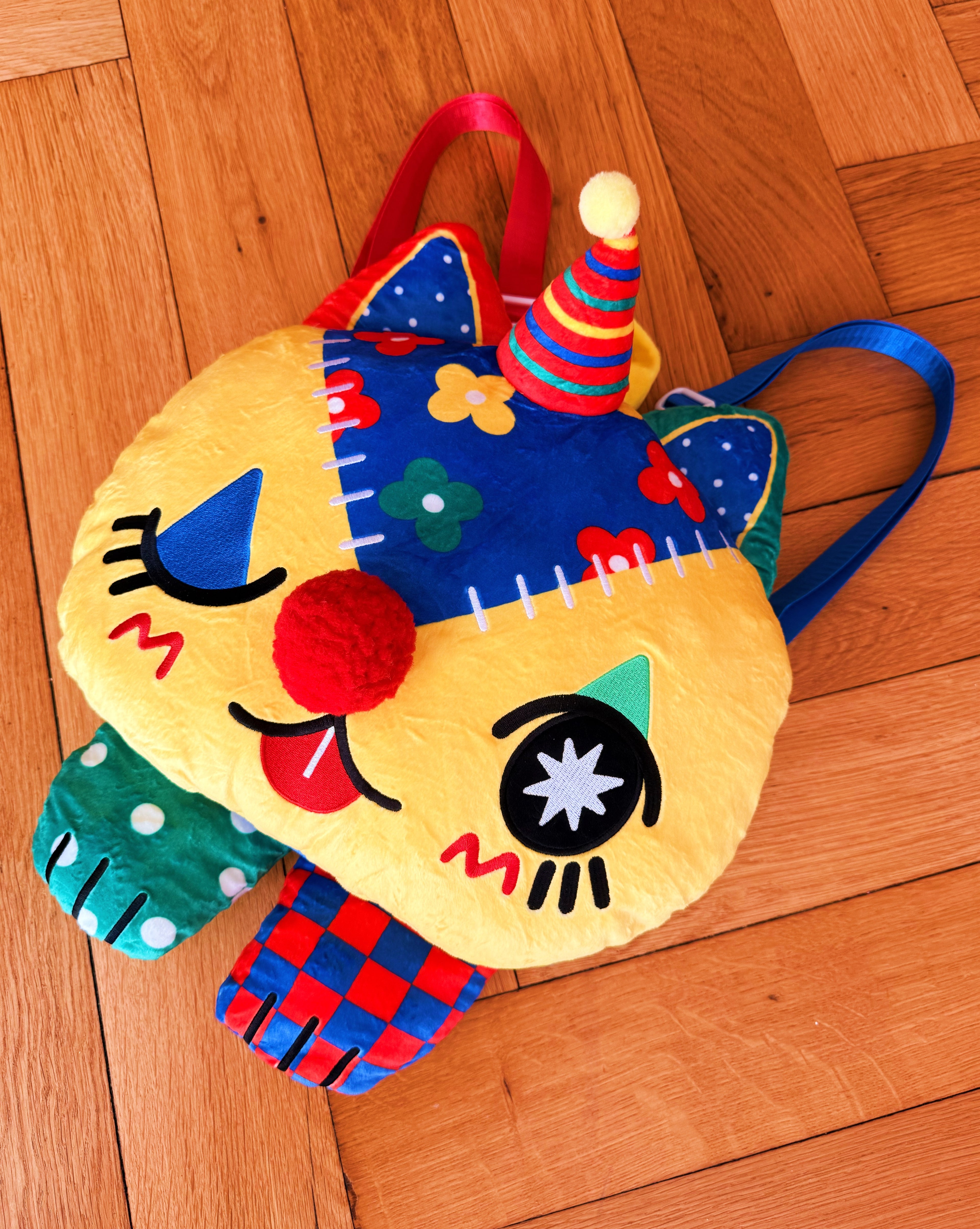 Clown Cat Plush Backpack! - GRADE B