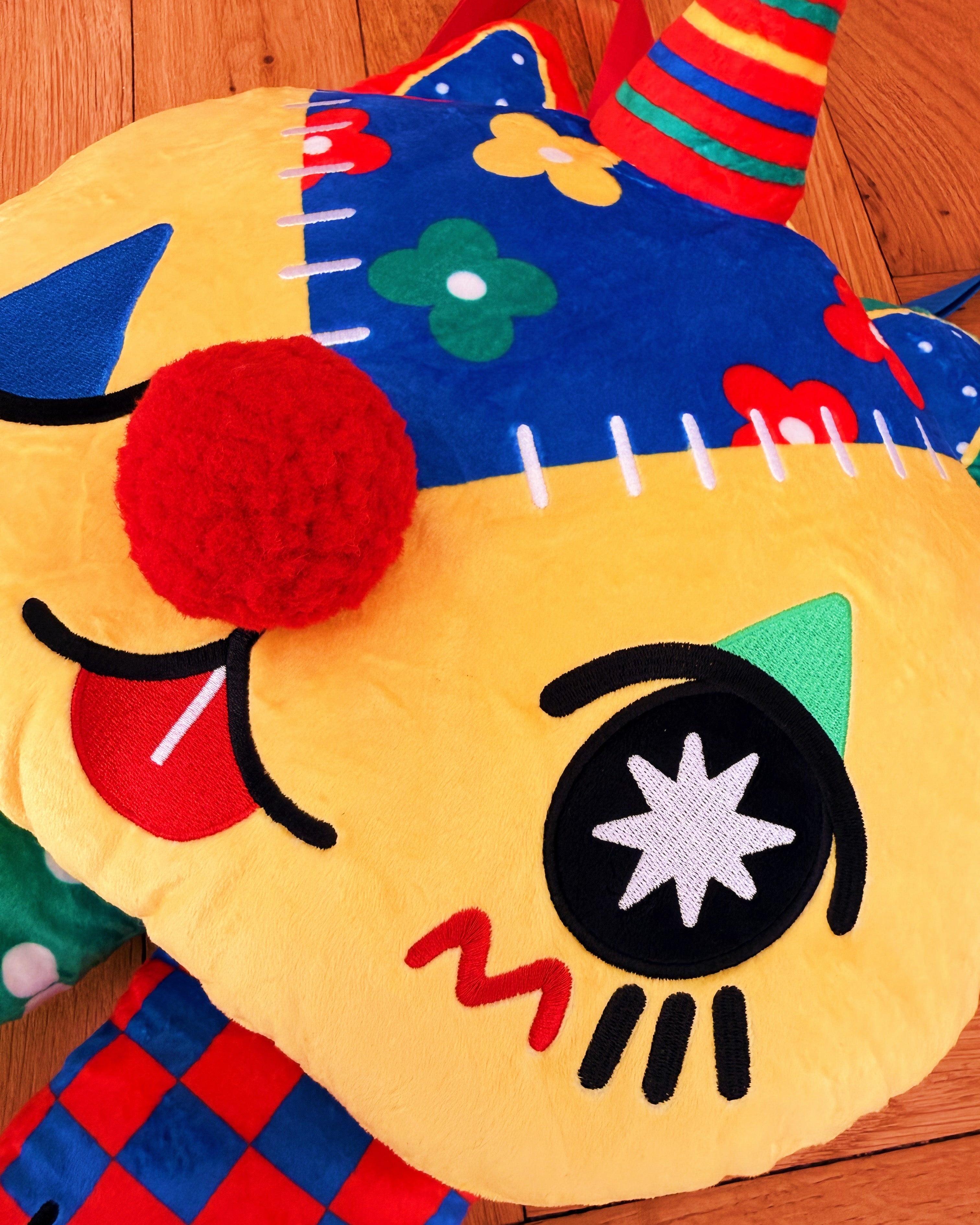 Clown Cat Plush Backpack! - GRADE B