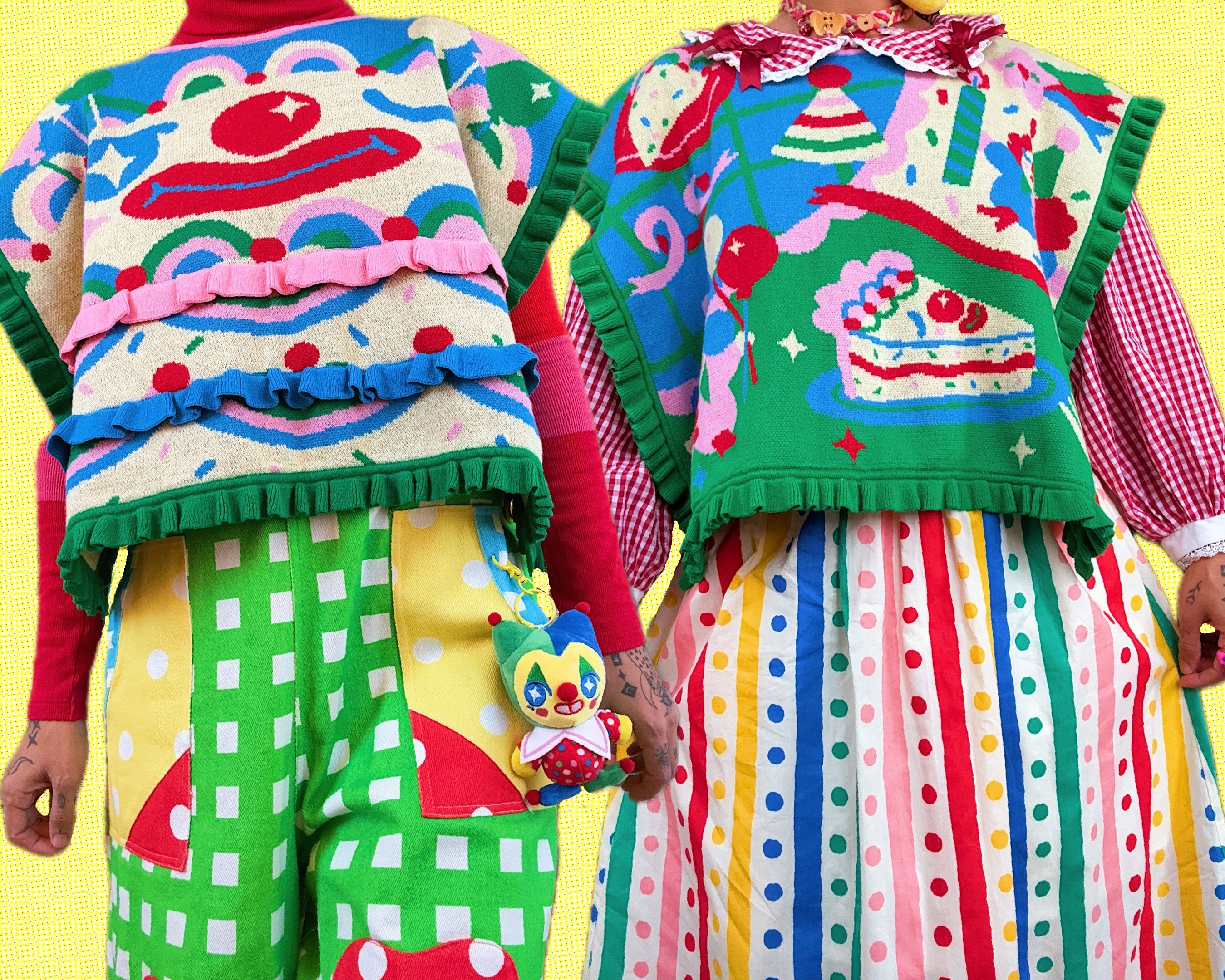 Funfetti Clowncake (4 in 1) Reversible Vest!