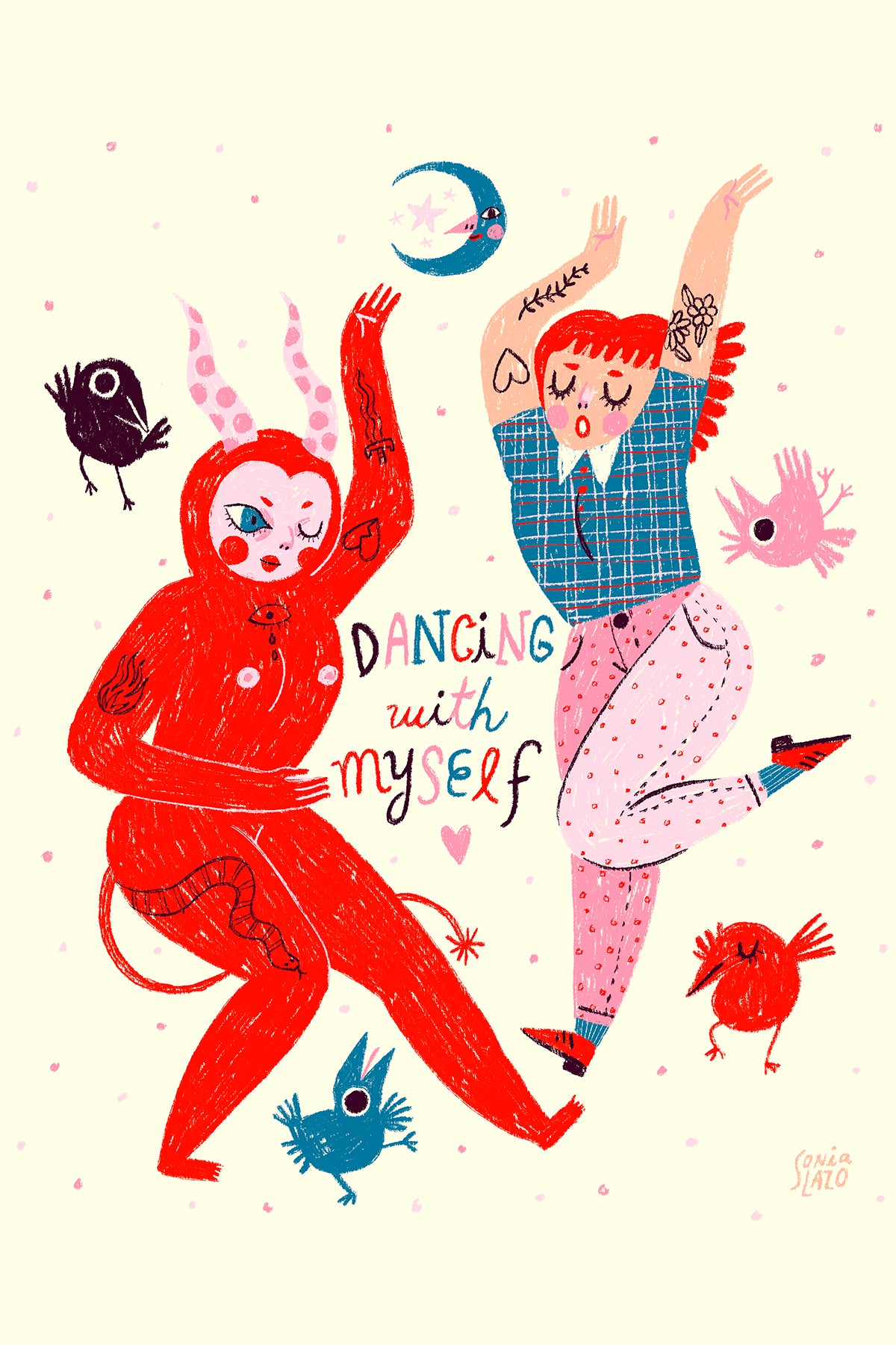 Dancing With Myself - Postcard