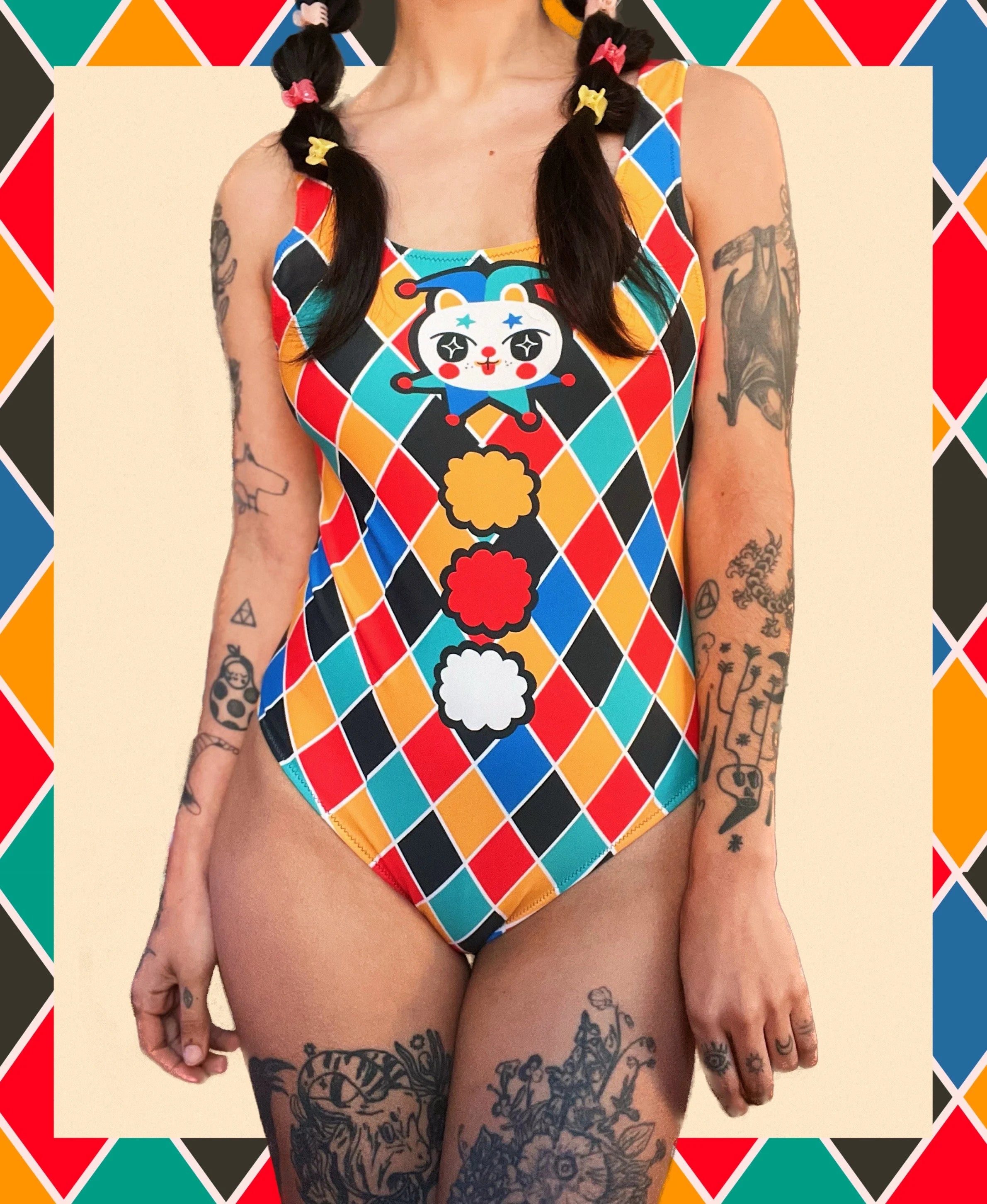 Harlequin Cat - Swimsuit