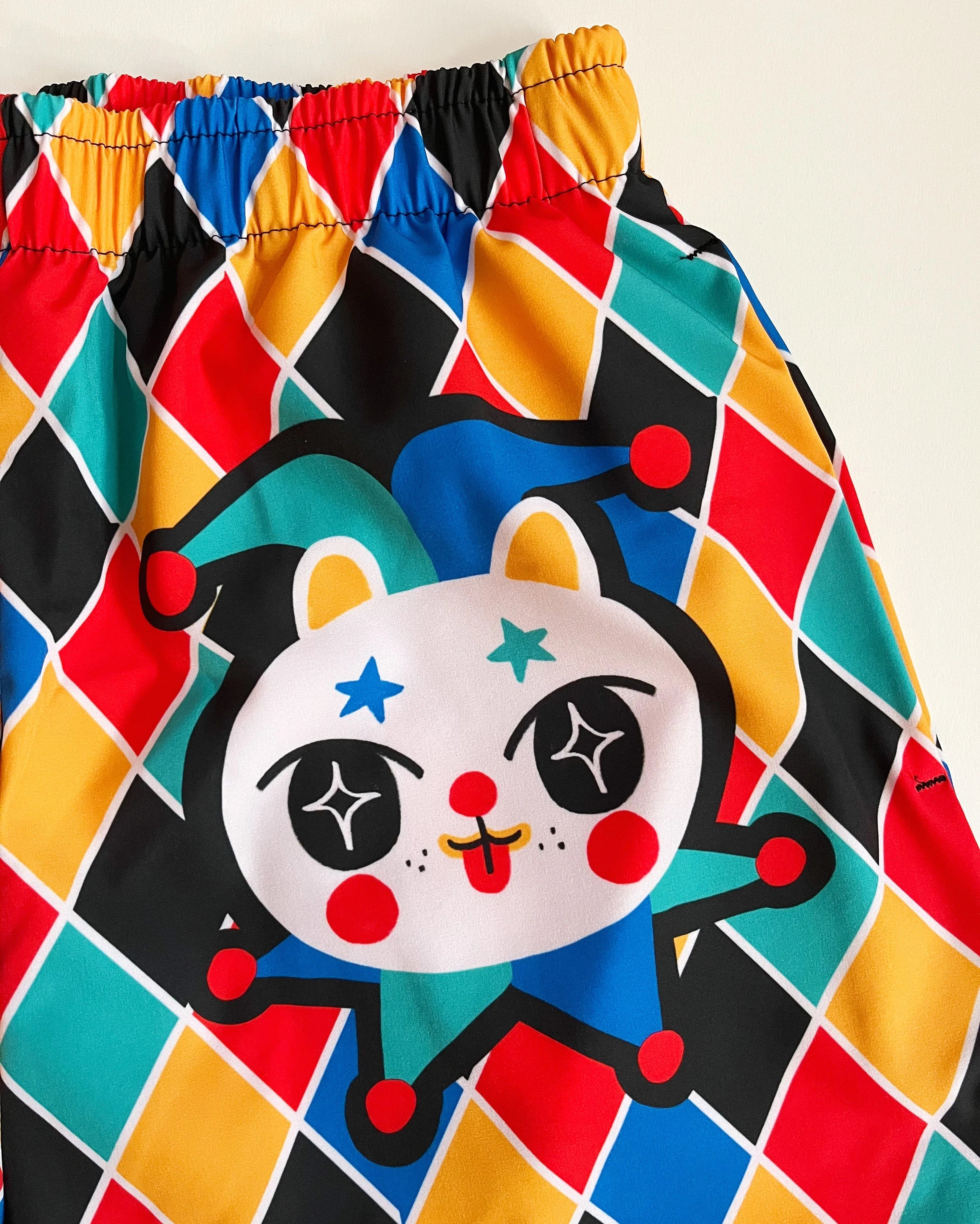 Harlequin Cat - Short Shorts