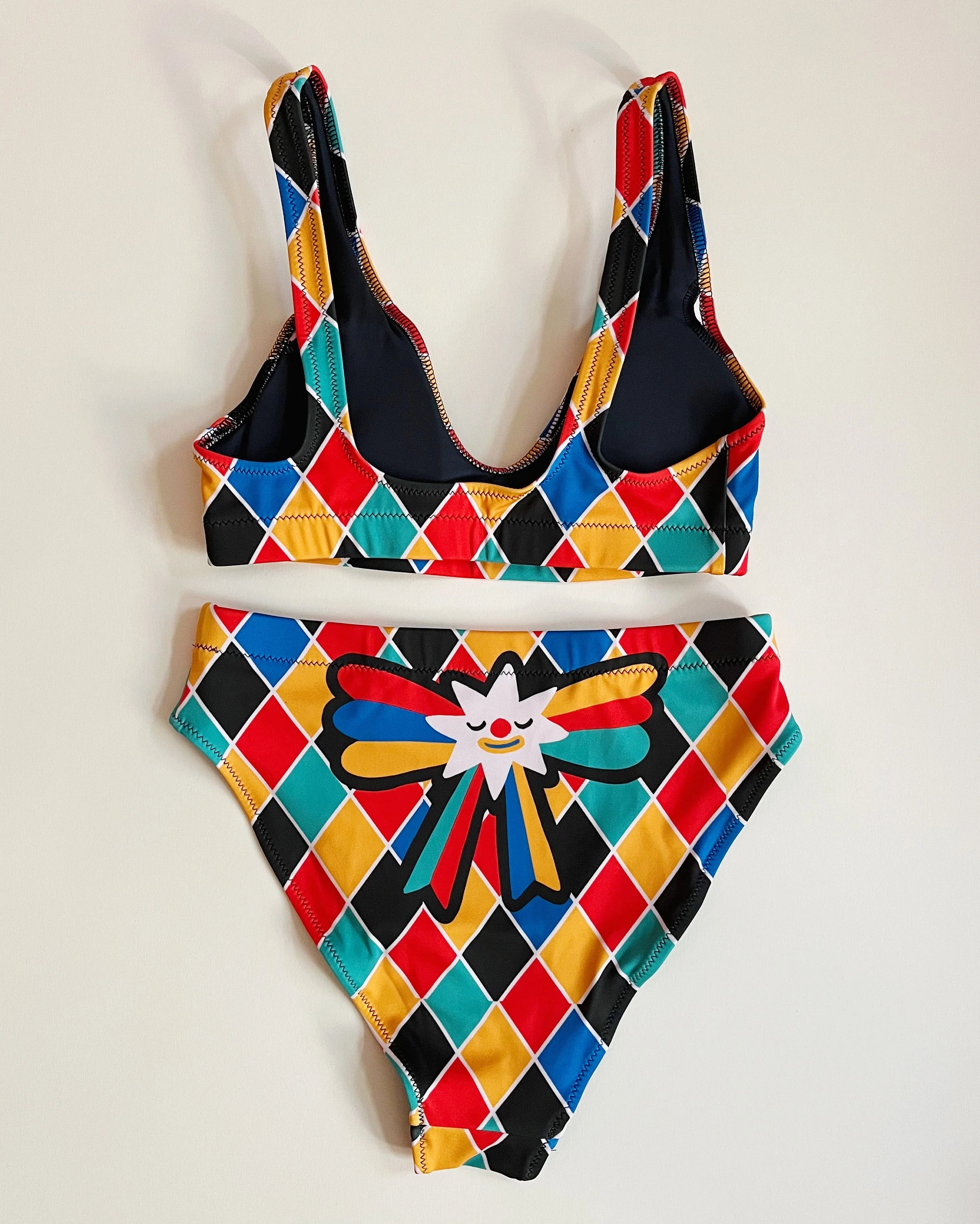 Harlequin Cat Bikini