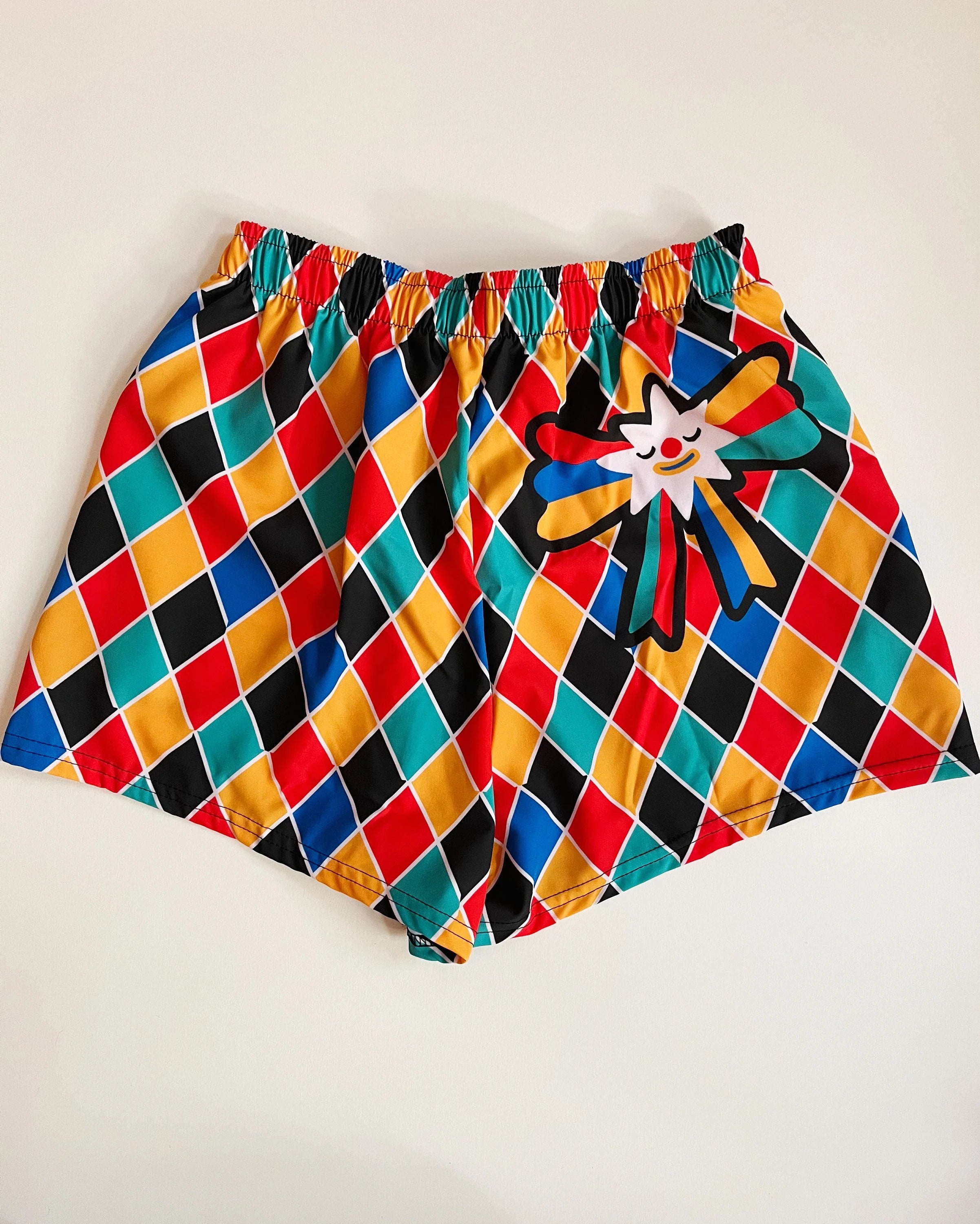Harlequin Cat - Short Shorts