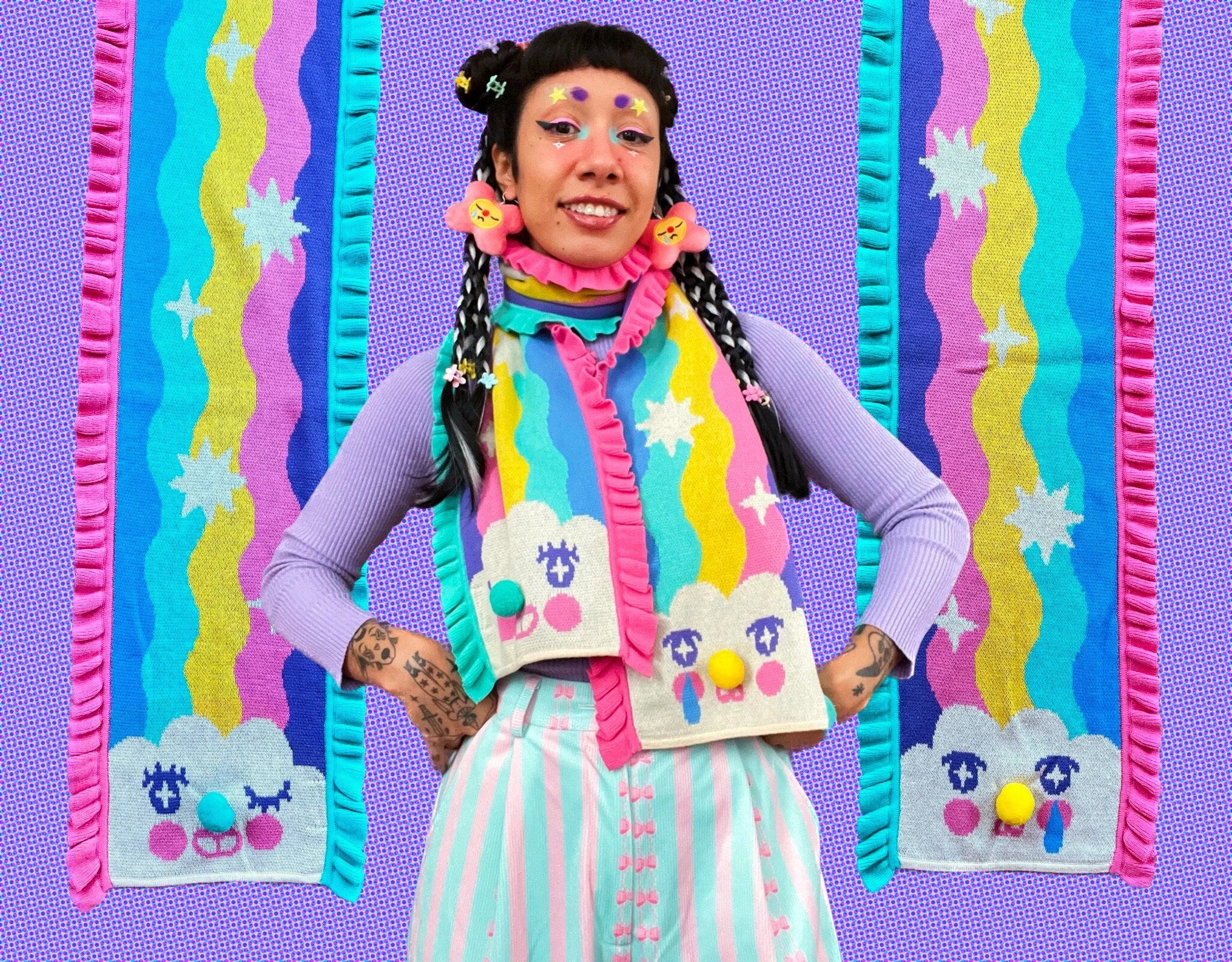 Moody Rainbow - Knit Scarf