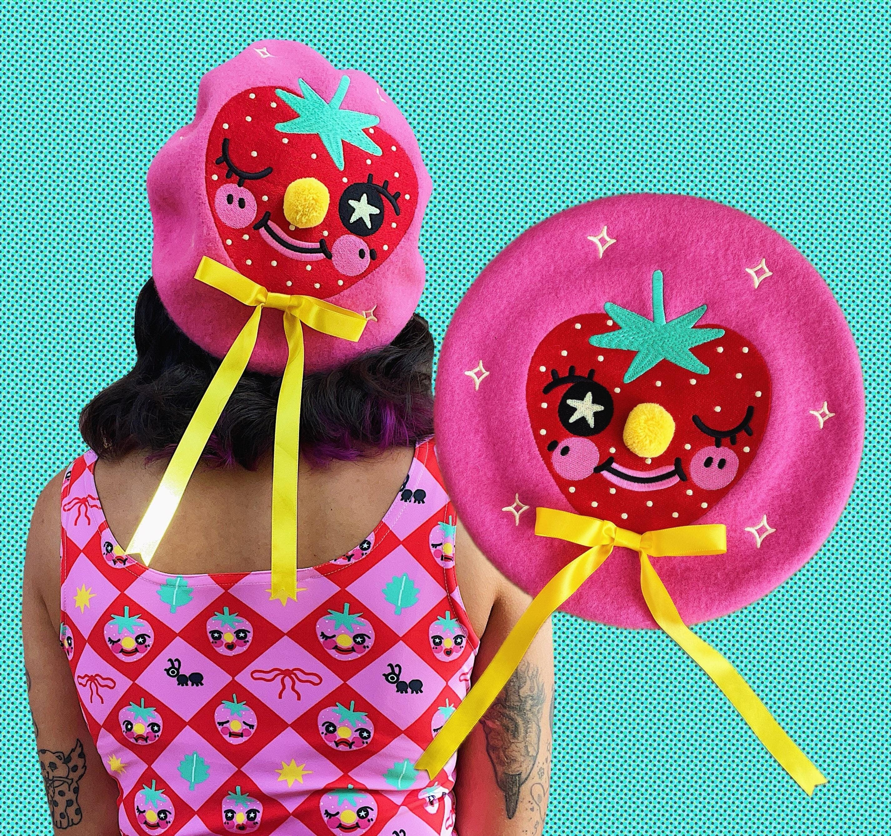 Strawberry - Beret Hat